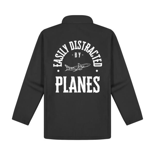 Easily Distracted By Planes Premium Softshell Jacket Thumbnail